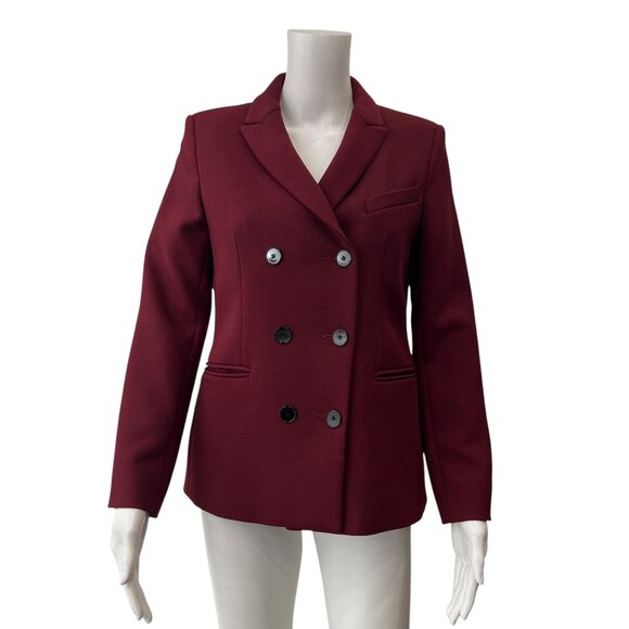 Sandro Jackets & Blazers - $690 Sandro Burgundy Red Double Breasted Blazer Jacket size FR 38/6
